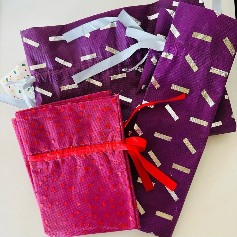 20 Assorted Gift Bag Presents Wrapping Metallic Black Red Pink Gold Kraft Paper